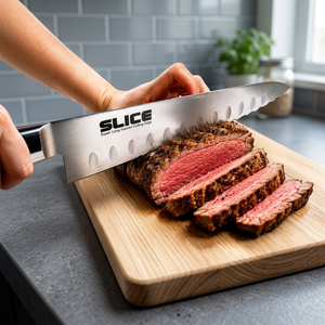 Seki Japan Stainless Steel Serrated Gyuto Chef <b>Knife</b> with Plastic Handle Ambidextrous Dishwasher <b>Safe</b> - Product Image 2