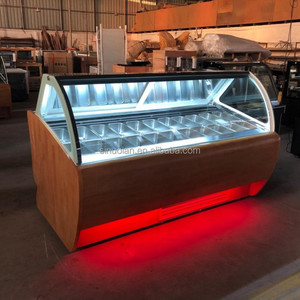 Congélateur vitrine à glace en verre à <span class=keywords><strong>prix</strong></span> d'usine, réfrigérateur de supermarché avec refroidissement par air, sans givre, contrôle numérique - Product Image 4
