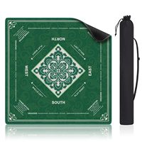 Tapis de table de mahjong en caoutchouc naturel insonorisant, imperméable et lavable, housse de jeu de mahjong américain