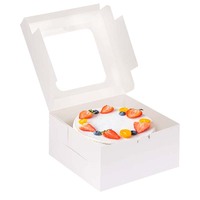 Fenêtre d'emballage alimentaire personnalisée en usine en haut carton blanc quantité minimale de commande bas 10 8 6 pouces boîte à gâteau