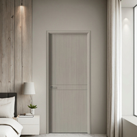 Puerta de entrada de madera MDF moderna para apartamento, baño y dormitorio, puerta de PVC al por mayor para Hotel y sala de estar, superficie terminada