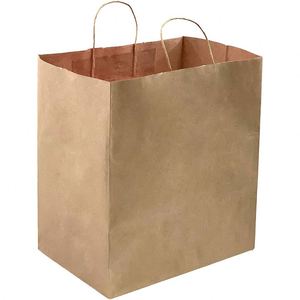 Large Ultra Wide Kraft Paper <b>Bags</b> with Twisted Handle Perfect for Restaurant Takeouts Parties Baby Shower Shopping Paper <b>Bags</b> - Product Image 1