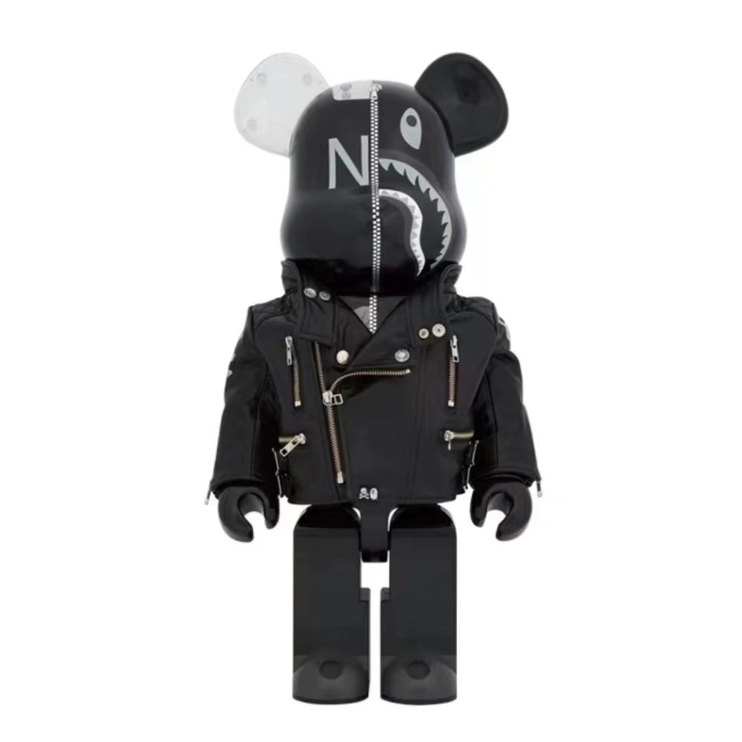 MEDICOM TOY - BE@RBRICK BAPE BLACK BANDANA 1000％ BE@RBRICK x BAPE(R) BLACK BANDANA（腰果花）1000% Bearbrick