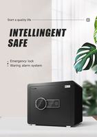 Sistema de Cerradura Digital Antirrobo, Diseño Moderno en Negro, Caja Fuerte de Seguridad de Acero para Hogar, Banco u Oficina, Protección de Objetos de Valor