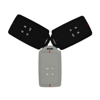 Vente flash - Housse de clé de voiture en silicone compatible avec Megane 3 4 Kadjar Captur Espace Scenic 4 Arkana, protection de télécommande intelligente