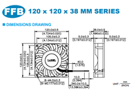 Delta FFB1248EHE 48V DC 0,75 A 4000 U/min 170CFM 120x120x38mm 12038 12cm Wechsel richter Servers chrank Axial kühl ventilator