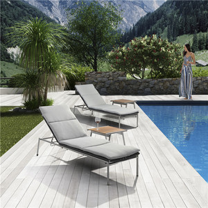 Alta Costura <span class=keywords><strong>Jardin</strong></span> ajustable <span class=keywords><strong>reclinable</strong></span> de aluminio plegable perezoso sofá <span class=keywords><strong>tumbona</strong></span> al aire libre <span class=keywords><strong>tumbona</strong></span> de mimbre - Product Image 2