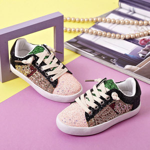 Zapatillas de lona con lentejuelas para niños, de piel auténtica, con cremallera pequeña y diseño de estrella, para primavera, para niños y niñas, estilo desgastado. - Product Image 3