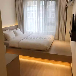 Low Cos Modern Hotel Bedroom Furniture <b>Sets</b> Wood <b>Bed</b> Frame with Headboard Nightstand TV Cabinet Desk For 3 Star Hotel <b>Full</b> Room - Product Image 1