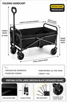 Chariot de camping pliable d'extérieur à quatre roues, chariot multifonctionnel pour le shopping et le camping avec personnalisation OEM