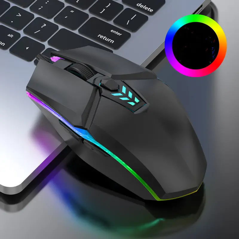 Wired Gaming Mouse 1600 DPI Optical 6 Button USB Mouse With RGB BackLight Mute Mice For Desktop Laptop Computer Gamer RGB Mouse