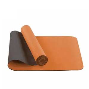 TPE瑜伽垫印花标志天然Yogamat有机防滑廉价贴牌膜ROHS彩色包装材料件产地