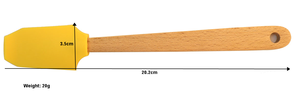 Ustensile de cuisine résistant à la chaleur, mini spatule en silicone, cuillère à mélanger, manche en bois de hêtre, grattoir pour pâtisserie, logo disponible - Product Image 6