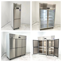 Grand congélateur en acier inoxydable à six portes équipement de réfrigération congélateur congeladores verticales congélateur commercial à 4 portes