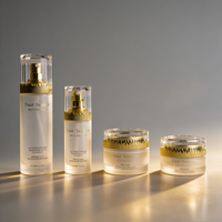 Flacon pompe en verre mat de luxe personnalisé 40ml 60ml 100ml 120ml Contenant de conditionnement de lotion pour le visage de soin de la peau arrondi