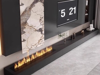 Cheminée à vapeur d'eau avec simulation de flamme LED 3D couleur. Design indépendant. Contrôlé par télécommande/applications. Intérieur.Hôtel