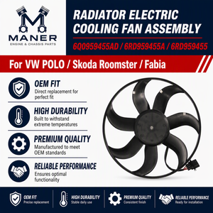MANER Conjunto de Ventilador Eléctrico de Refrigeración de Alto Rendimiento 6Q0959455AD 6RD959455A para VW POLO Skoda Roomster Fabia - Product Image 4