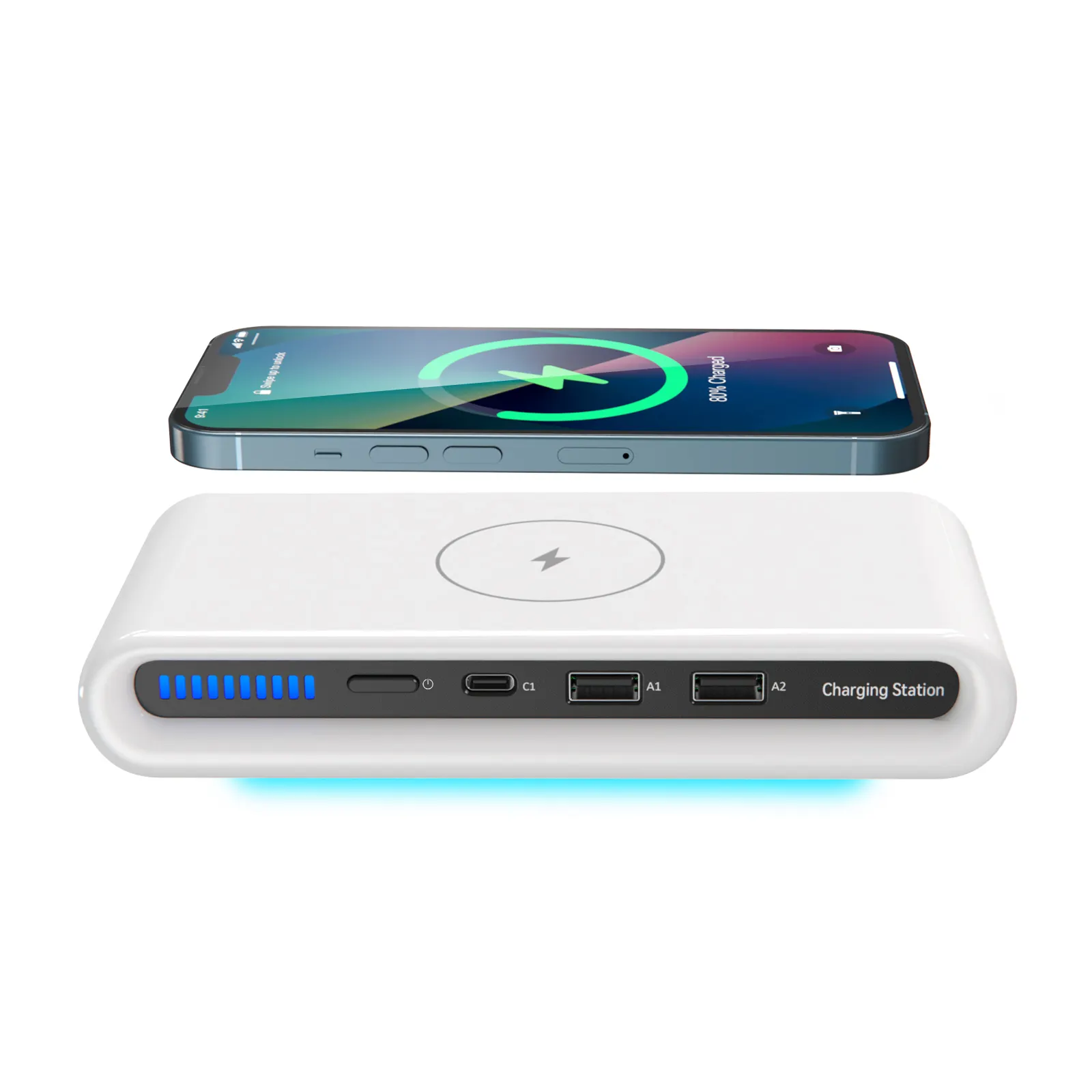 36W Draadloze Mobiele Telefoon Usb Laadstation & Power Station Met 4 Port Usb Opladen Uitgang