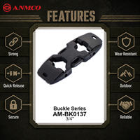 Anmco AM-BK0137 Pochette tactique extérieure étanche en plastique durable pour chargeur, compatible avec les gilets, système Molle