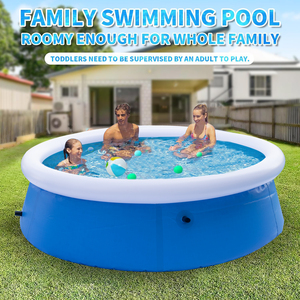 COMCO Piscina Circular al aire libre Piscina inflable para adultos Piscina inflable fácil de configurar para niños Fiesta de deportes acuáticos familiares - Product Image 6