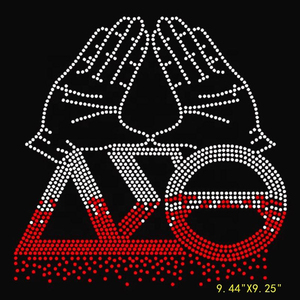 Patch thermocollant en <span class=keywords><strong>strass</strong></span> <span class=keywords><strong>pour</strong></span> T-shirt, motif Delta Theta Sigma Theta, personnalisé, <span class=keywords><strong>pour</strong></span> presse à chaud, vente en gros - Product Image 3
