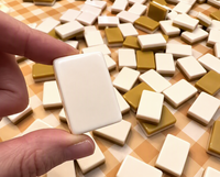 Nouvel ensemble de mahjong artisanal gravé grue jaune, 160 tuiles à 2 couches, portable, pour voyage, Funway MJ030, écologique et durable