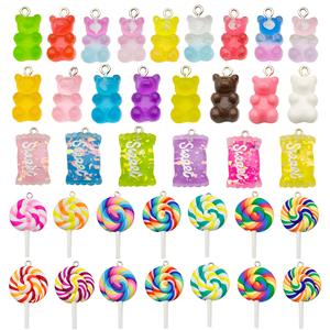 Gantungan Kalung Fashion Diskon Besar, Aneka Tema Permen, Gummy Bear, Lolipop, Resin untuk DIY Gelang Kalung Perhiasan Wanita - Product Image 4