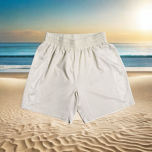 100% poliéster Atlético playa gimnasio pantalones cortos 130g patrón sólido Patchwork malla cordón Casual transpirable ecológico liso teñido - Product Image 1