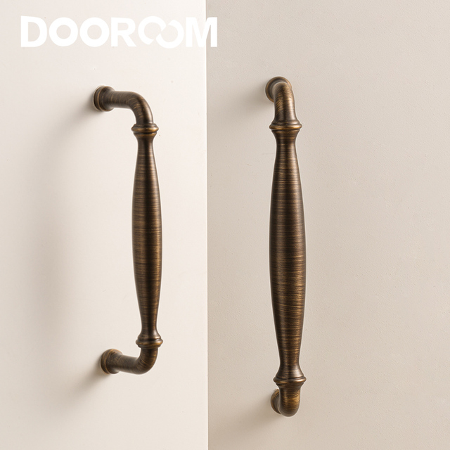DOOROOM Hot Sale Solid Brass Cabinet Knobs Modern Luxury Furniture Pulls Gold Furniture Handles