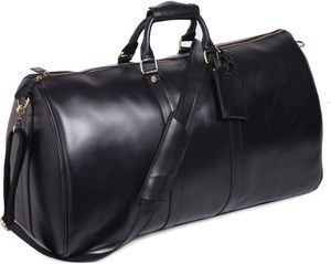 Bolsa de Gimnasio Plegable Grande Unisex de Cuero Genuino con Cierre Transparente, Impermeable, de Gran Capacidad, para Viajes Cortos - Product Image 2