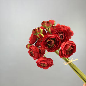 Vente chaude petite main attachée ranunculus <span class=keywords><strong>terre</strong></span> 6 têtes bouquet de fleurs artificielles bouquet de fleurs de lotus 82530 - Product Image 4