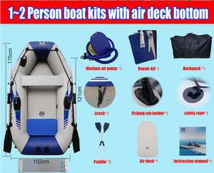 Including Shipping Big Discount 175*103cm Air Deck PVC Inflatable Fishing <strong>Boat</strong> for 1-2 Persons Row Drift <strong>Raft</strong> Factory Wholesale - Product Image 5