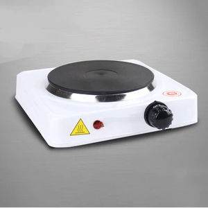 Placa Eléctrica Portátil de 1000W con un Solo Quemador, Superficie de Acero Inoxidable, Cocina Doméstica con Control de Temperatura - Product Image 2