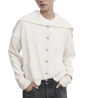 Fabricant personnalisé Pull cardigan pour femmes en cachemire à col marin doux et très chaud