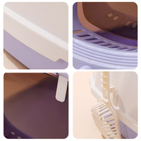 Grand tiroir de litière pliable pour chat Nouveau design Toilette pour animaux de compagnie entièrement fermée Facile à nettoyer Portable Accessoires de nettoyage extérieur