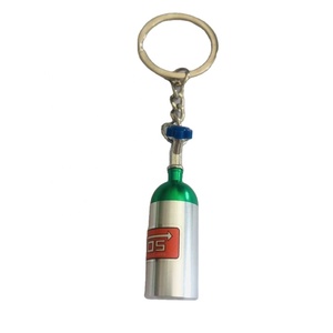 Creative Colorful <strong>NOS</strong> Keychain Metal Alloy for Gifts Promotional Mini Nitrous Oxide <strong>Bottle</strong> Pendant Tank Keychain for Storage - Product Image 2