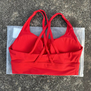 Reggiseno Sportivo da Donna con Supporto Elevato, Spalline Incrociate, Imbottitura Antiurto, Colore Unico, per <span class=keywords><strong>Fitness</strong></span> - Product Image 5