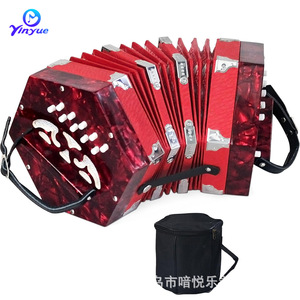Accordéon hexagonal Yinyue à 20 touches, instrument de musique portable de 7,36 pouces pour l'enseignement, la pratique et les performances - Product Image 3