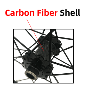 Jante en carbone T1100 50mm de profondeur frein à disque à verrouillage central à travers le moyeu de l'essieu 700c paire de roues de VTT en fibre de carbone - Product Image 6