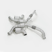 OEM Edelstahl High-Flow Downpipe+Frontrohr-Set Ohne Motorausfall für Porsche 976 2.9T 2024-2025 Komplettes Leistungskit