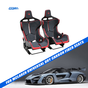 Sièges de voiture en fibre de carbone noir-rouge de haute qualité pour McLaren 720S 540C 650S Senna en tissu - Product Image 1
