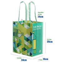 Sac d'épicerie réutilisable résistant fabriqué à partir de bouteilles en plastique recyclées Rpet Sac de courses écologique
