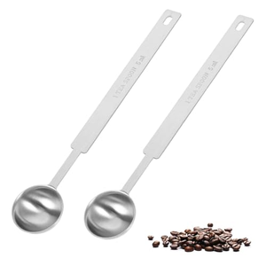 Cuillère doseuse individuelle en acier inoxydable avec long manche, 5 ml (1 cuillère à café) ou 1/3 cuillère à soupe, modèle personnalisé - Product Image 1