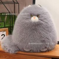 Nouvelle Peluche Chat Mignonne et Moelleuse, Coussin de Sol Imperméable, Décoration Animale Rembourrée, Cadeau