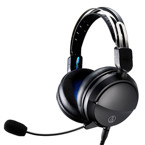 Casque audio filaire Audio Technica ATH-GL3 avec micro pour jeux, style bandeau blanc et noir - Product Image 3