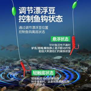 Juego de Pesca Jiuwang para Carpa Crucian, con Señuelo, Línea de Nailon, Listo para Pescar, Ajustable, para Agua Dulce - Product Image 5