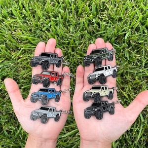 Llavero de aleación de cuatro ruedas con diseño de dibujos animados de camioneta Gladiator Beast para accesorios Jeep <span class=keywords><strong>Rubicon</strong></span> JL JKU - Proveedor - Product Image 1