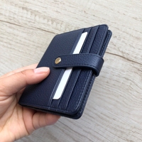 Dompet Koin Kulit Mewah YUBO LEATHER untuk Unisex dengan Penutup Kancing Khusus, Tempat Kartu Nama, Ukuran 4 Inci