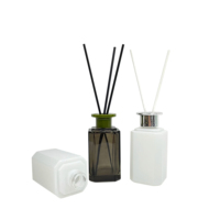 Diffuseur de parfum en bâtonnets naturels personnalisé de luxe, nouveau design, flacon en verre transparent, boîte cadeau, écologique, non toxique