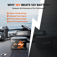 Batterie LiFePO4 LiTime 16V 100Ah avec surveillance Bluetooth et auto-chauffage pour moteur de pêche, sondeur de pêche, camping-car, alimentation de sécurité pour réseau électrique